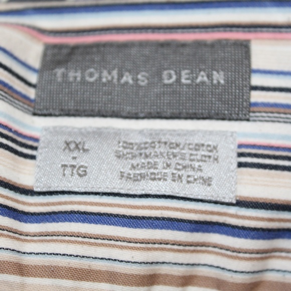 Thomas Dean XXL Muilt color Stripped Shirt - Picture 4 of 4